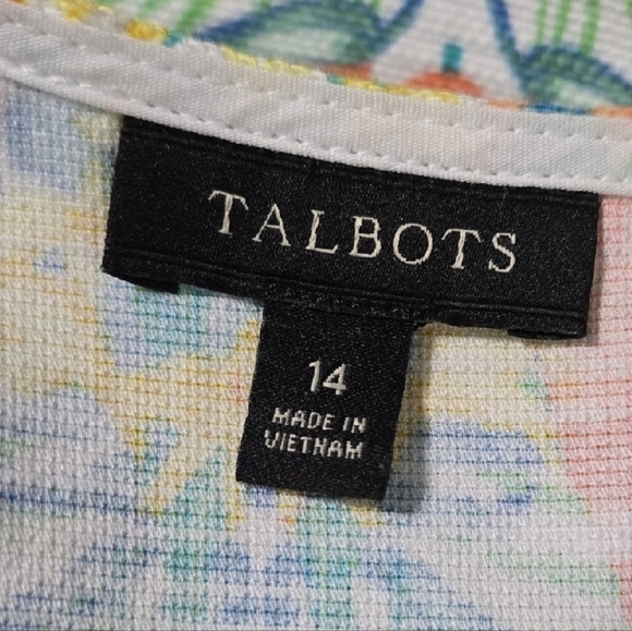 Talbots Tropical Print Shift Dress - Picture 6 of 9